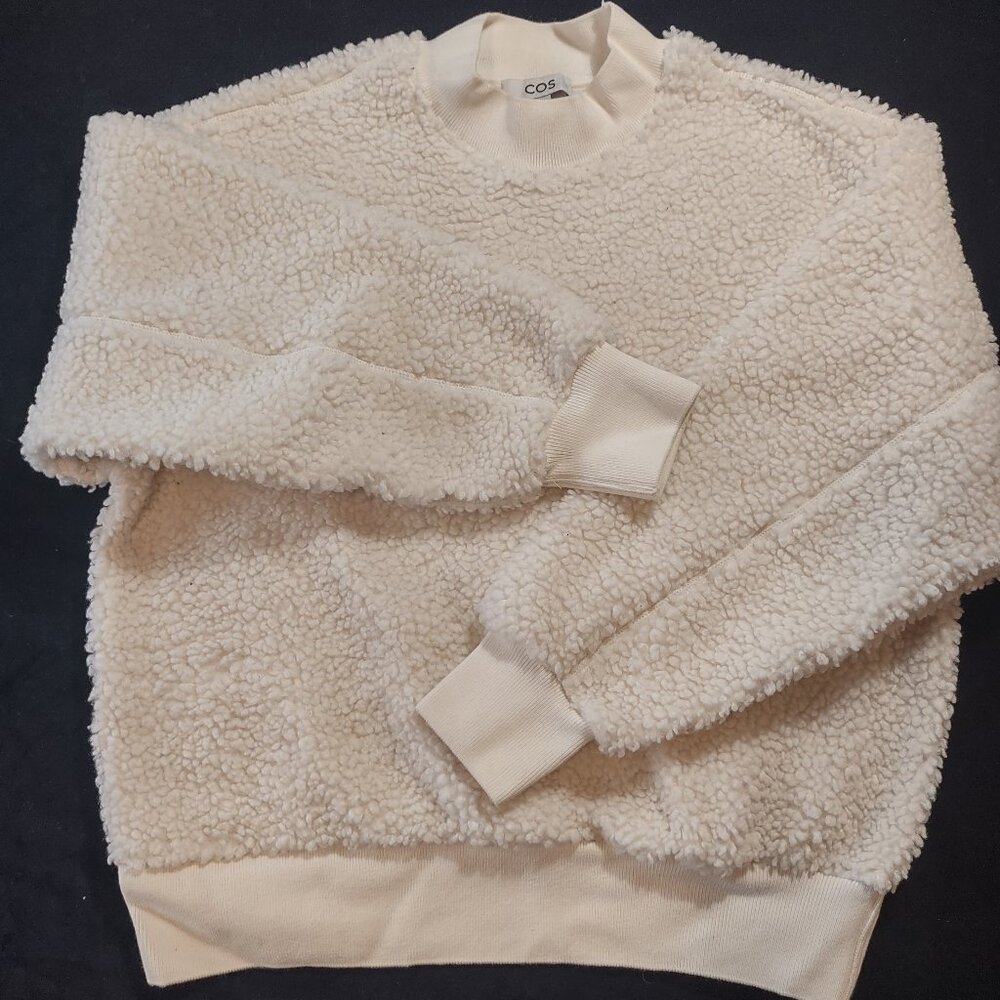 COS fuzzy crew neck sweater
